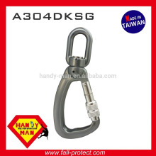 A304DKSG Aluminum Swivel 25kN Load Indicator Snap Screw Lock Hook